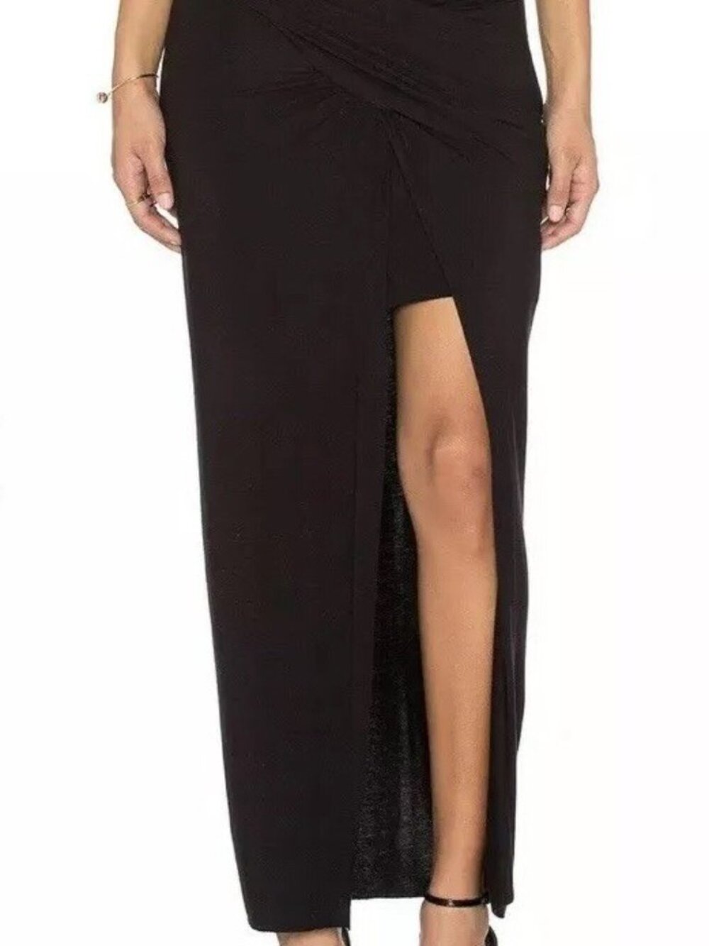 ANTHROPOLOGIE BAILEY/44 Fossil Falls Black MAXI SKIRT Sz M BLOGGERS‎ FAV